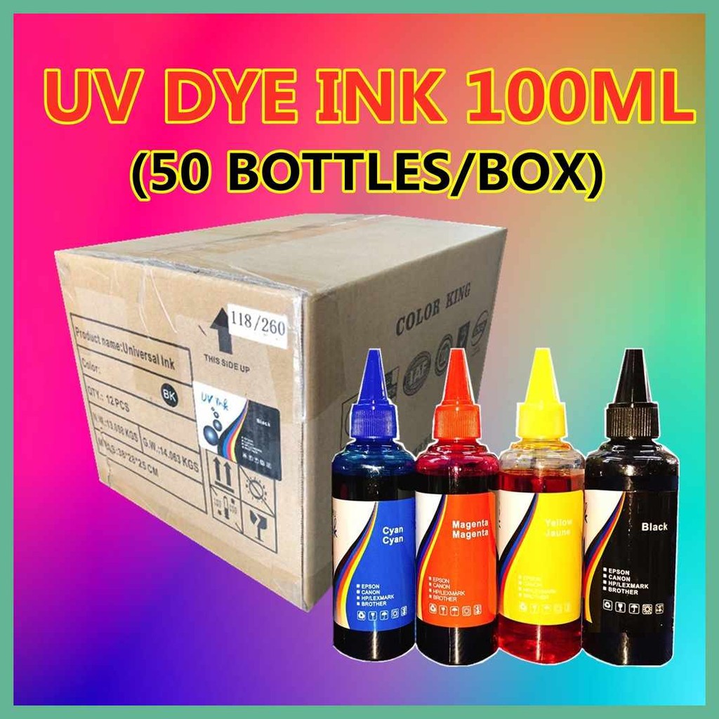 50[WJ$Bottles!Ca$Accept}h>Asssorted*F?Colors*Y?UV*r?Dye*j?Ink*l?100ml ...
