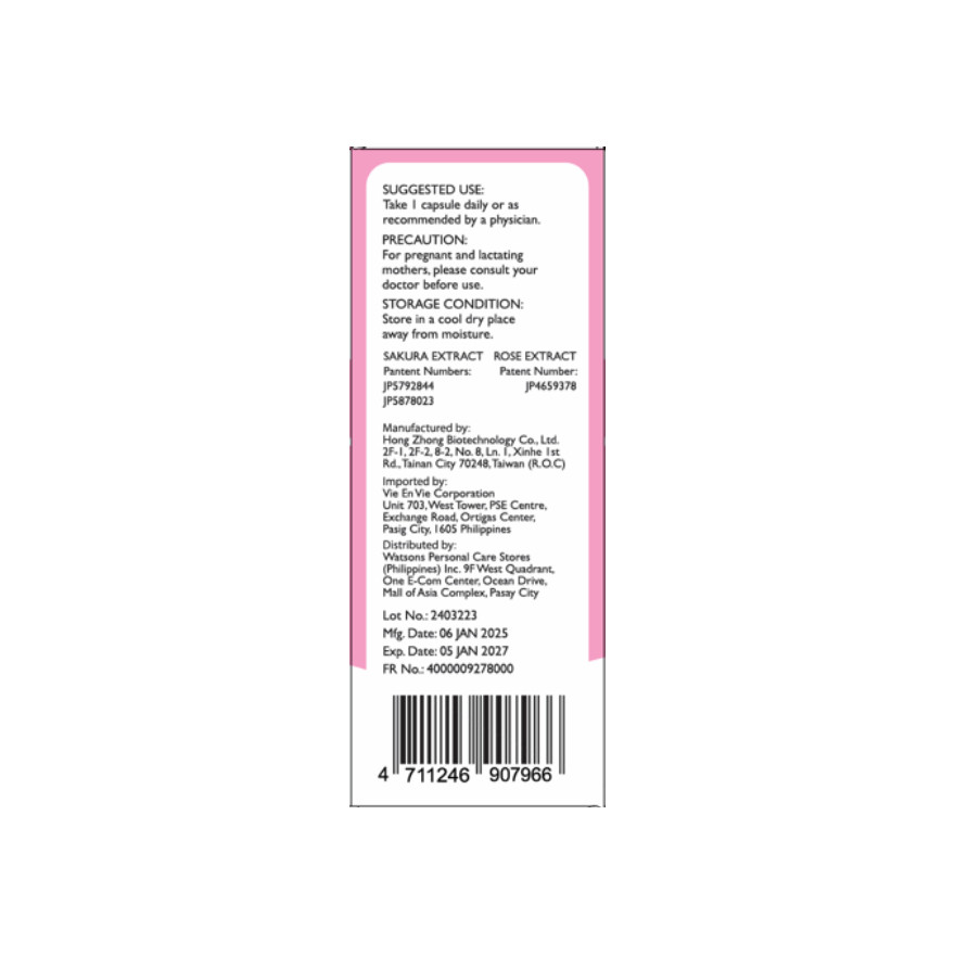 glutathione watsons philippines NUWHITE, S-Acetyl Glutathione Food Supplement 7 Capsules 500mg main image 0