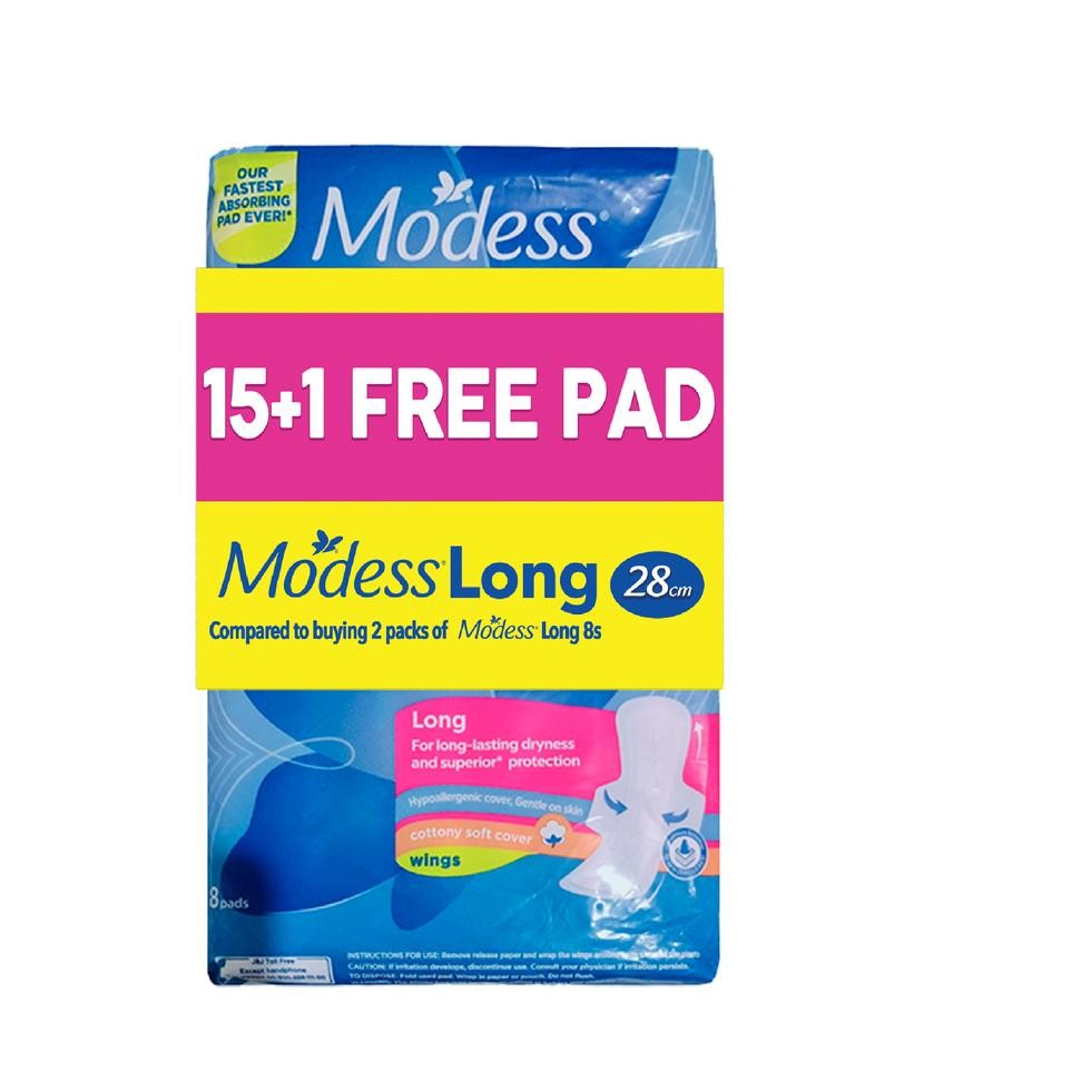 Modess Long With Wings 15+1 pad - Sanitary Hygiene | Shopee Philippines