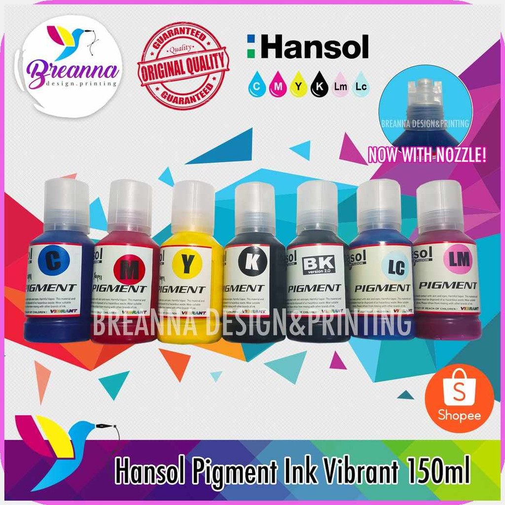Hansol:m[Pigment,t/Ink>EO)Vibrant}tD)150ml}Ky)with}wP*nozzle | Shopee ...