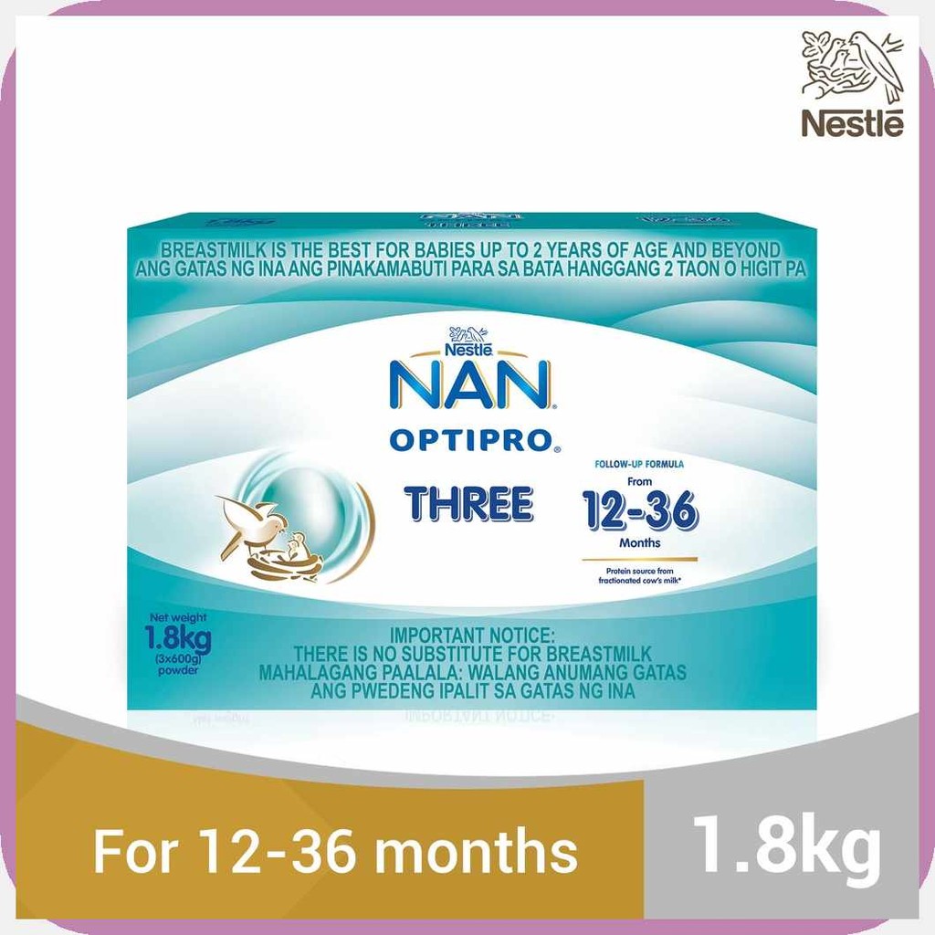 NAN@A/OptiPro)I!Three&ju`Milk;Db`Supplement;dw`For;Dp`Children;Qd`12-36 ...