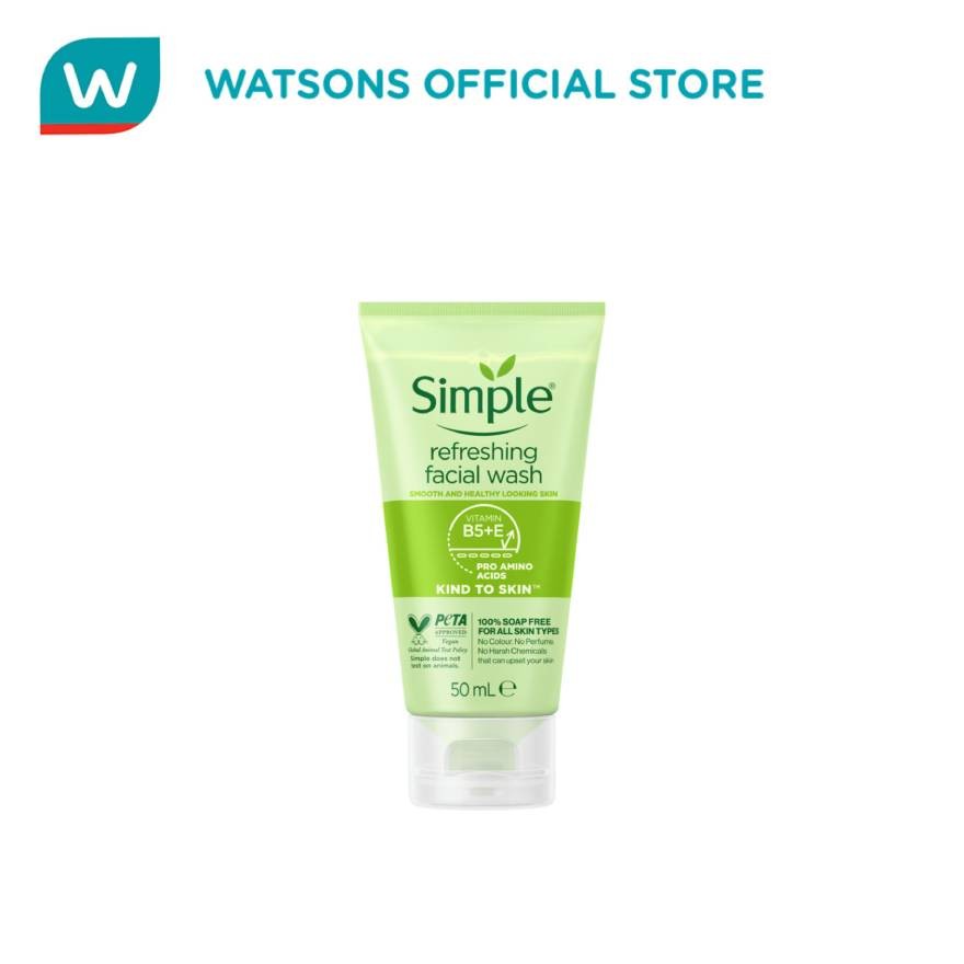 SIMPLE Refreshing Facial Wash 50ml | Shopee Philippines