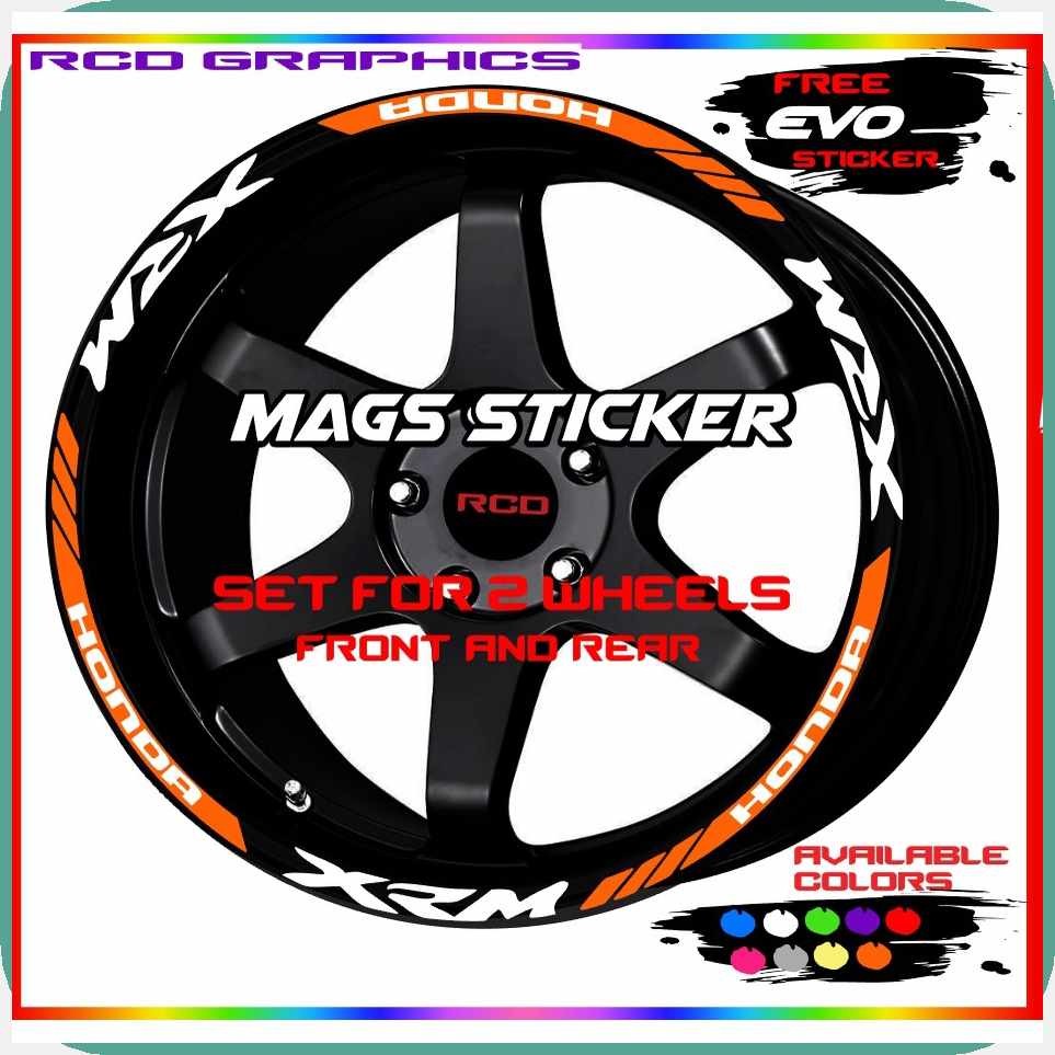 Honda^uw`Xrm%Aa(mags-ZustickerqufitPallvversionRsetcfor 2 wheels front ...