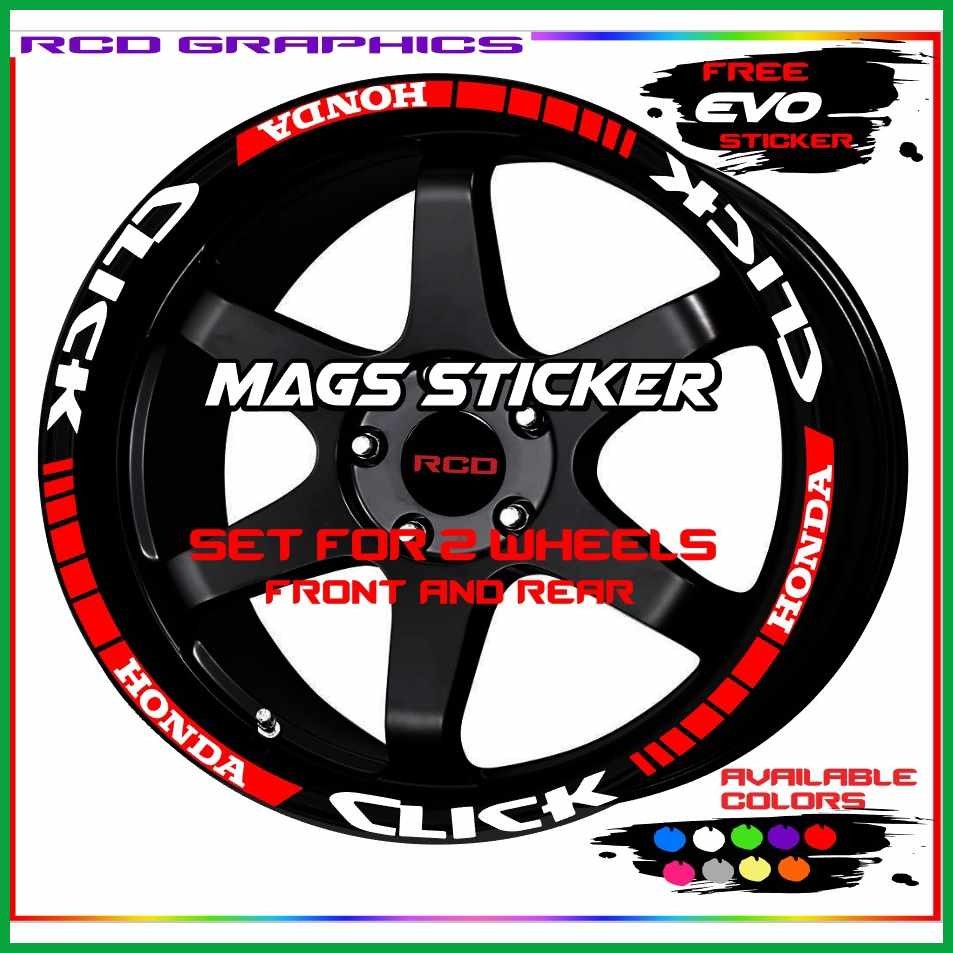 Honda{Mj^click_Rr+mags@Km@BB@Wt@Le@nu@Ht sticker fit all version 125 / ...