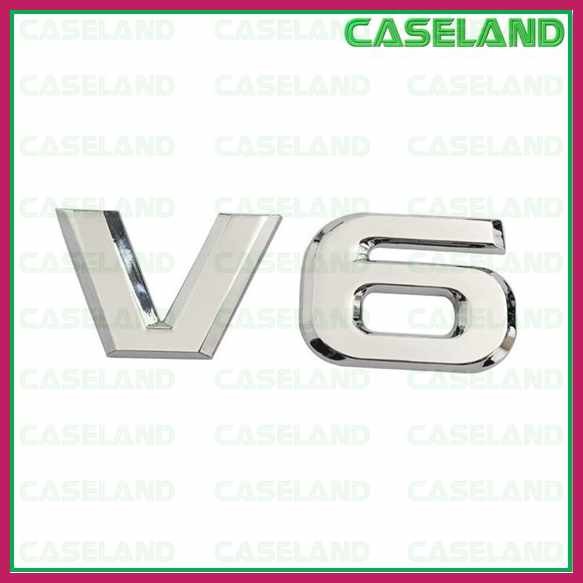 V6&3D)OA[Auto;Tf&Motor`ga&V6`mL&Car`R&Rear`I&Emblem`n&Decal Badge ...