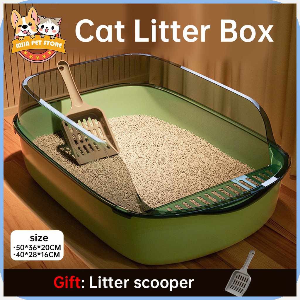 Large^A!Cat>e[Litter;B&Box`D&with{A'Scoop{P'Semi-enclosed{Vv'Kitten{ku ...