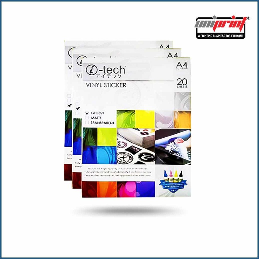 ITECH/Y]Inkjet|yx[Vinyl`r;Sticker&Waterproof&A4&(GLOSSY&|&MATTE ...