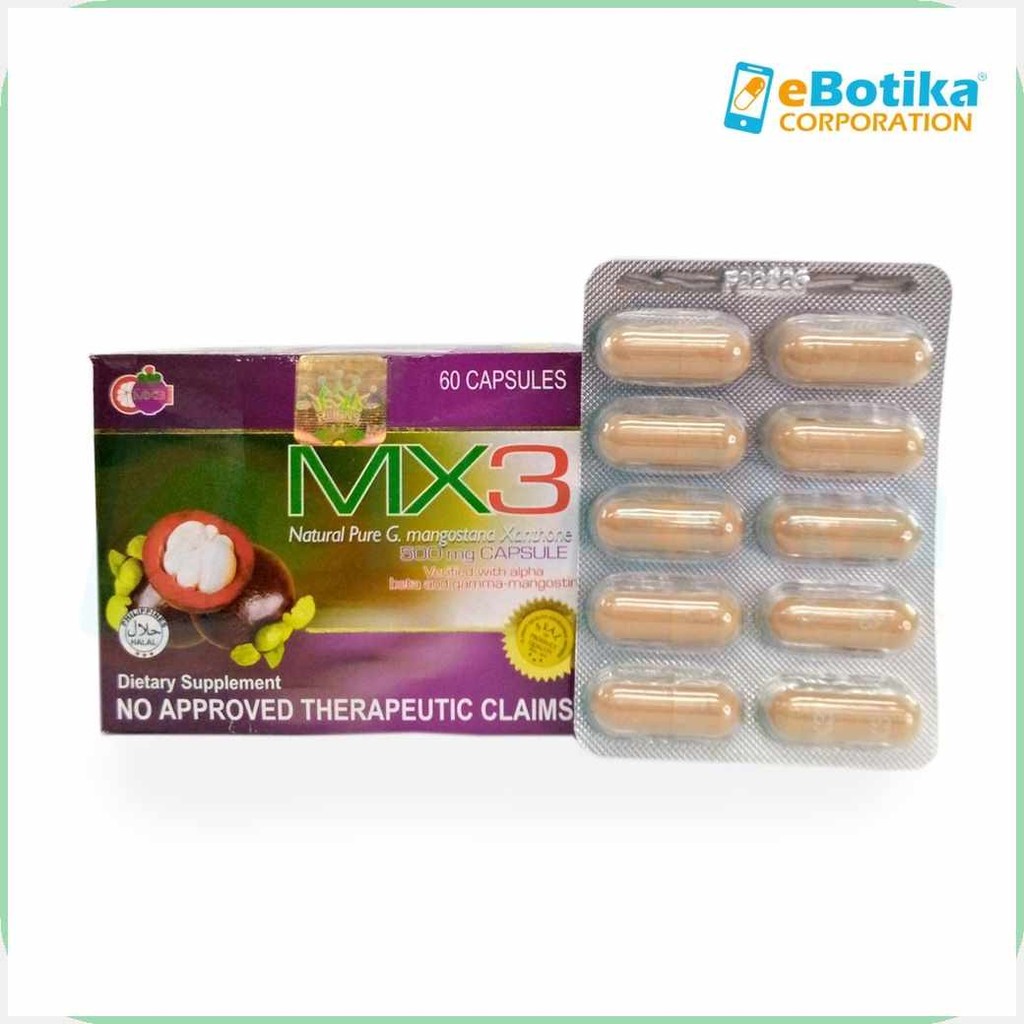 MX3'XG_Mangosteen/K>500mg)To>(10pcs)NA>Capsule) | Shopee Philippines