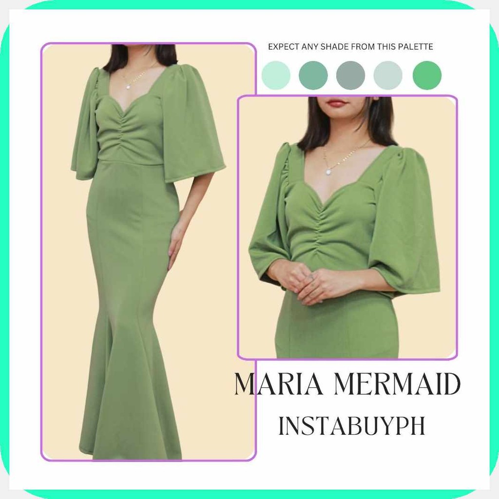 INSTABUYPH#z%Modern+vg@ZP@Maria+dw@Puff+Vv@Sleeve,dH[Dress,xB[Mermaid ...