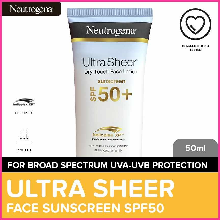 Neutrogena`Ty|Ultra~mm/Sheer^s$Dry-Touch^d$Face^F$Sunscreen^v$SPF50^u ...
