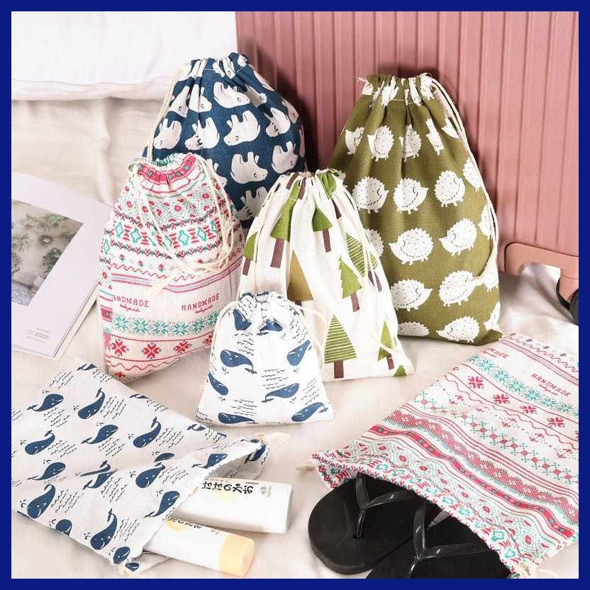 Cotton-Rn$Linen#Pp&Drawstring,iF!Pouch[HS!Gift[SX!bag[gU!Storage[k@D ...