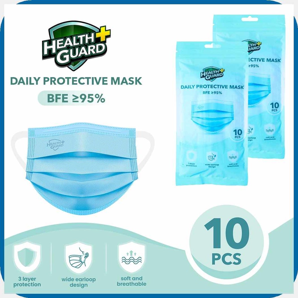 Health#B+PG:Guard_v:Disposable%E:Protective%r:Masks%y:5%y:Packs%K:& 10 ...