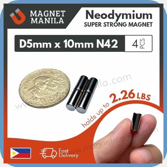 Magnet$H$Manilao*4_M:Pcs%u:D5mm%n:X%p:10mm%t:Neodymium%GO:Magnet N2 ...