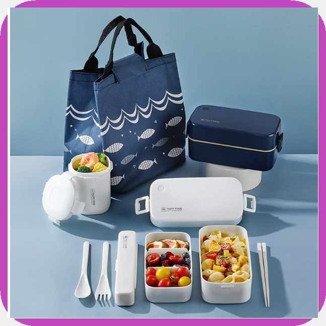 Double-layerholunch;RN,box!G,setL-withE-chopstickss-spoonv-+f-lunch box ...