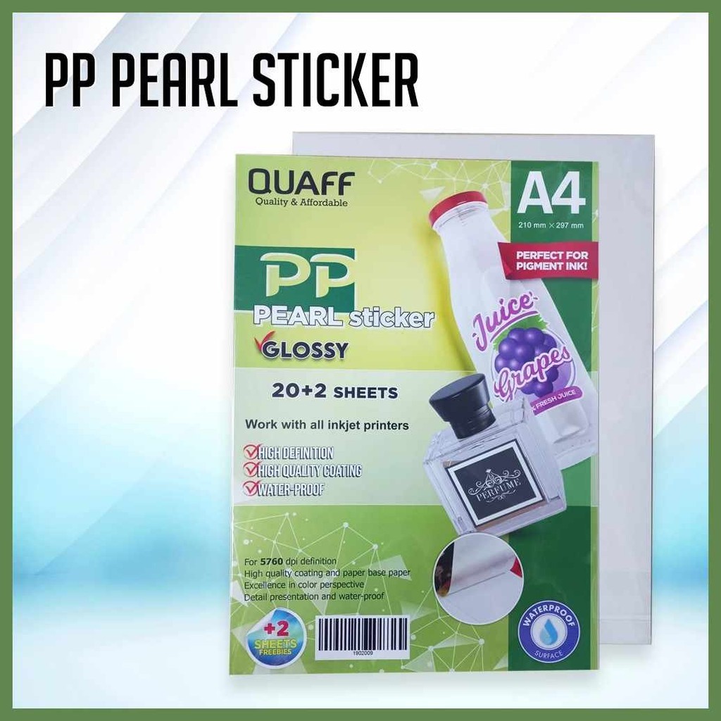 Waterproof,PS'Pearl}y,Glossy'S{Sticker