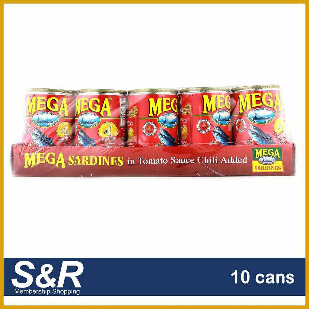 Mega@F}Sardines?o{inNTomato-ZSauce-Owith-yChili-V10-Rx 155g | Shopee ...