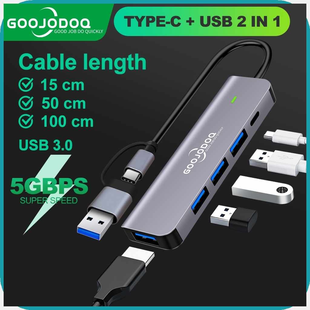 GOOJODOQ+b`USB=is~Hub_C:3.0%N:Type%N:C%x:Adaptor%G:Laptop%W:for Macbook ...