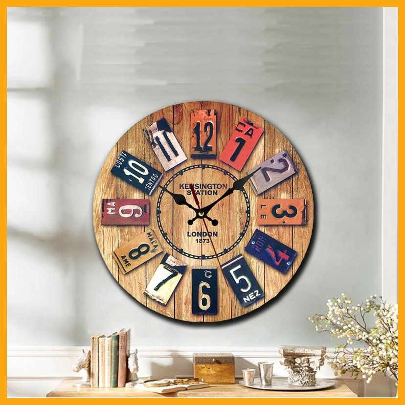 European:b!creative!SH#wooden)eo}wall>I}clock>R}30cm12>N}inch | Shopee ...