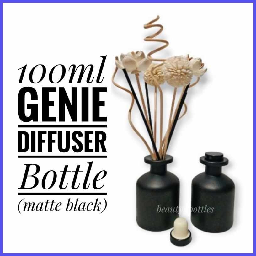 100ml-m/Genie=HR%Diffuser?Za*Glass~rt*Bottle~Da*Matte~mL*Black~YC*(reed ...