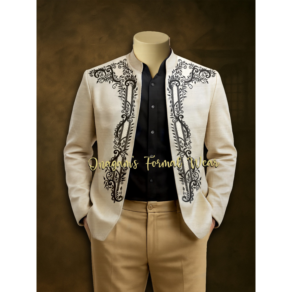 Modern BLAZER COAT Barong Tagalog for Men Traditional Filipino Formal ...