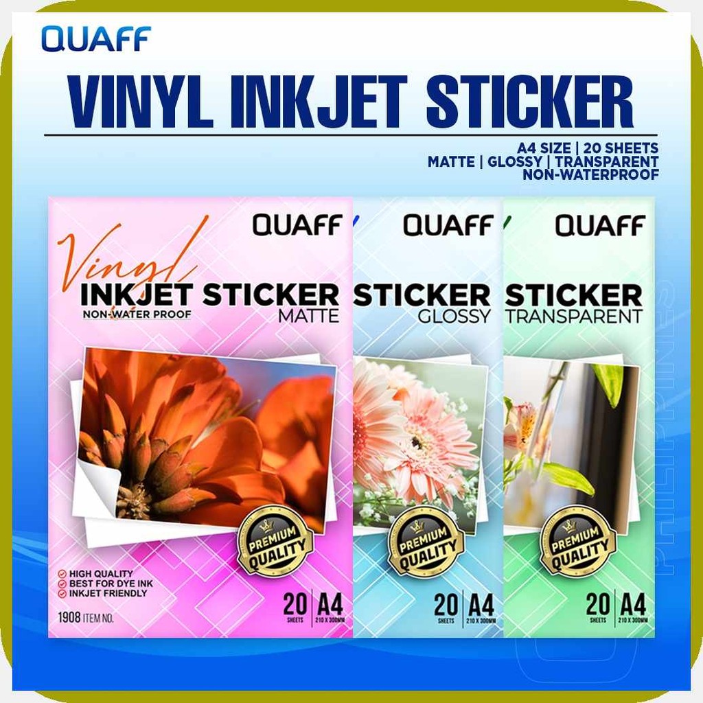 QUAFF%F&Vinyl?Ns/Inkjet$J/Sticker$a/A4$q/Size$J/for$eF:Label%GP ...