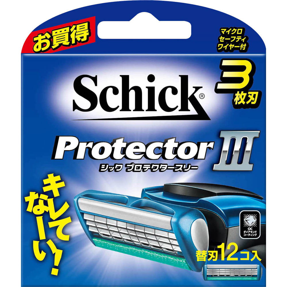 sic japan Thick Protector Three, 12 blades Men's Replacement Blades ...