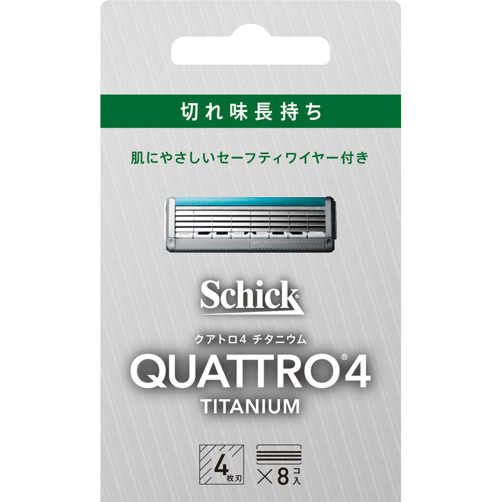 sic japan Thick Quattro Quattro 4 Titanium Refill Blades 8pcs Men's ...