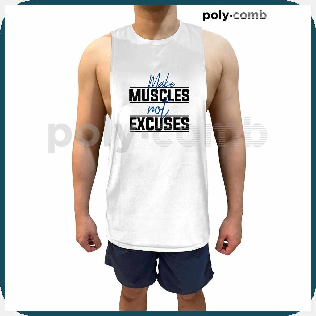 PolyComb?V!Men's-D|Gym(Ut=Stringer(gP=White)BO>Tank)Dv>Muscle)JW>Shirt ...
