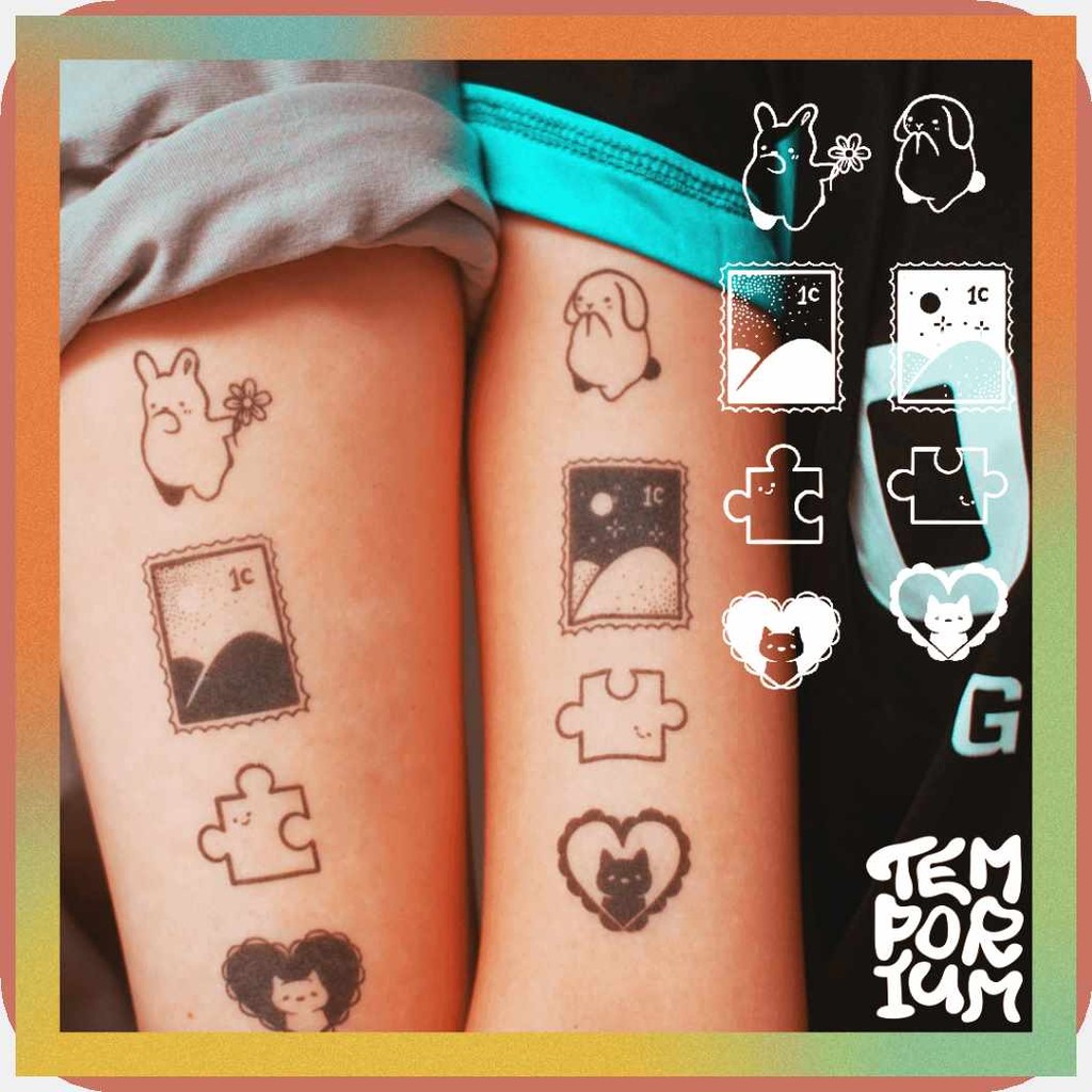 [`uTemporium-wk/Tattoos?CV*]~xX*8pcs~da*Couple~y*Temporary~x*Magic~T ...