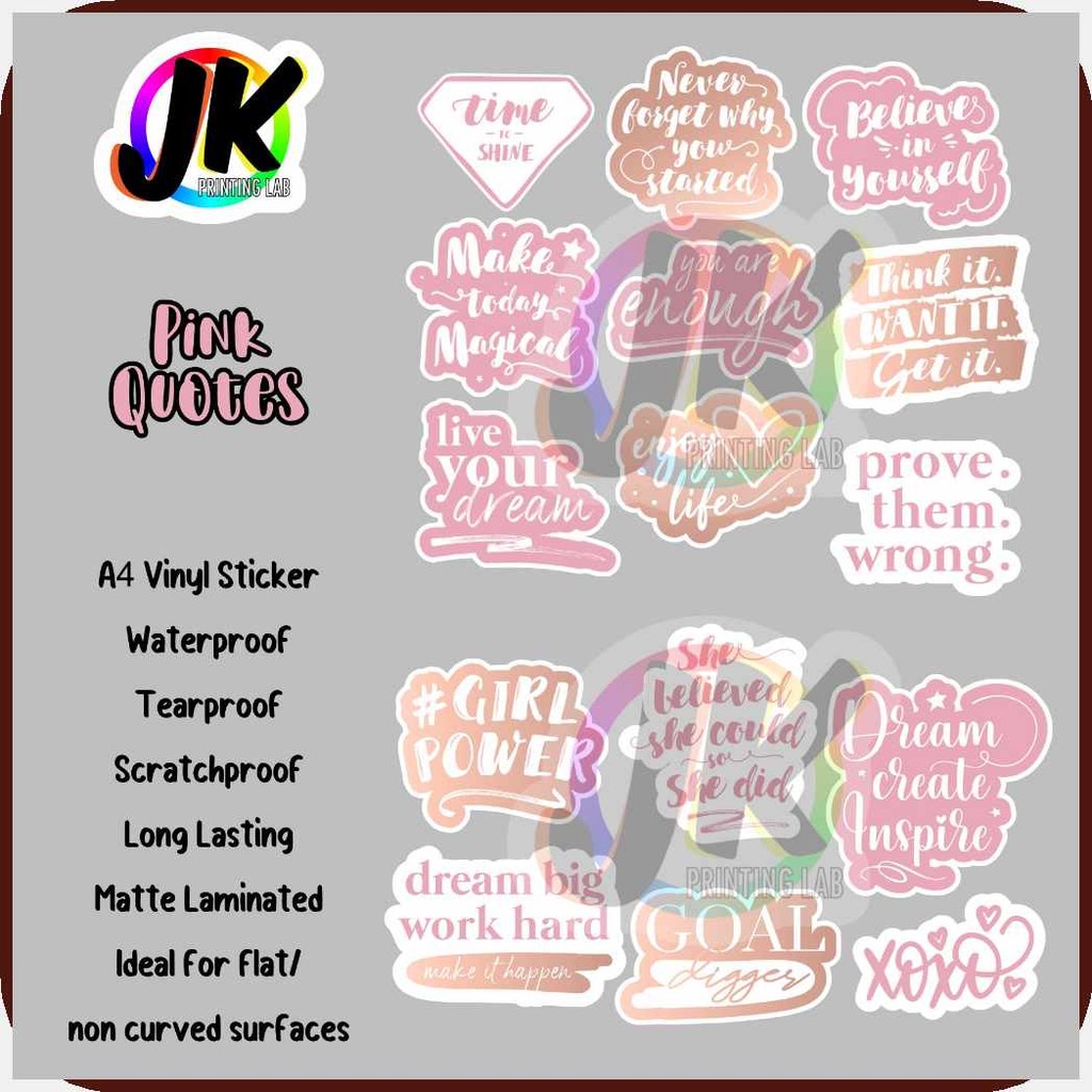 Inspirational'mZ#Quotes}uv`Vinyl!Nr[Sticker,wJ[Set,wh[12-15pcs ...
