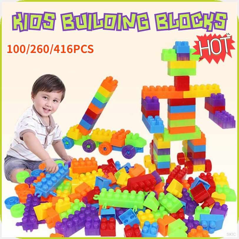 416pcsqQ,Children's;d)Assembly.VT#Block]Gm#Plastic]WJ#Building]kI# ...