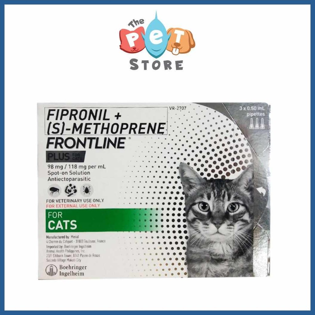 Frontline+I;Plus=Q_xX:Tick%tx:&&Flea&Drops&For&Cats (3 pipets) | Shopee ...
