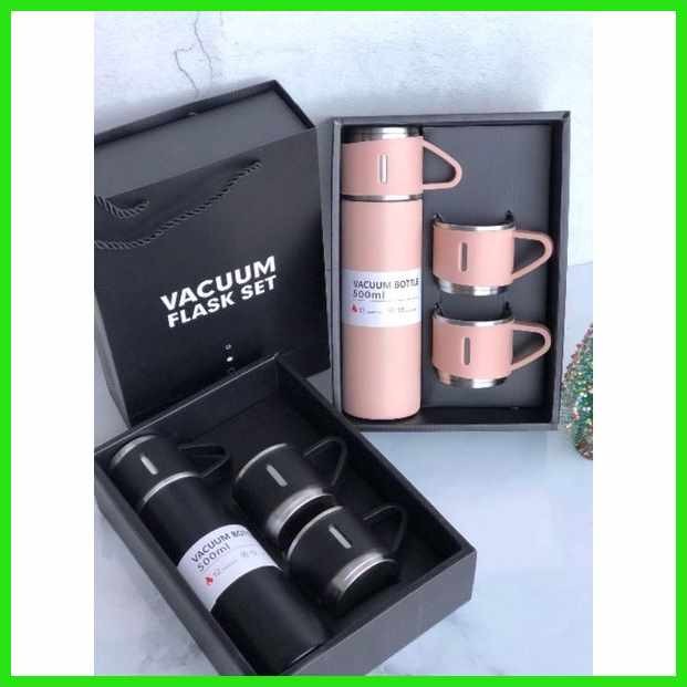 Valentine,Ra_gifts Flask)i>Set)L>Stainless)r>Steel 500mL with 3PC ...