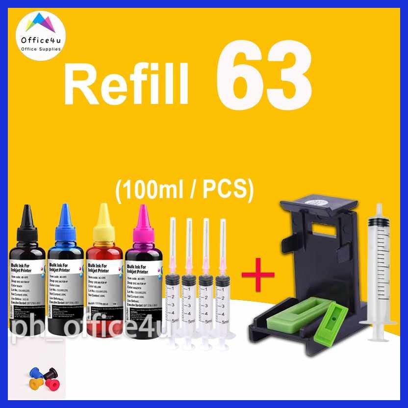 HPr}63=R@ink_Ea:HP%Sf:63XL%pj:ink%HK:%lb:refillable%L:100ml ink for HP ...