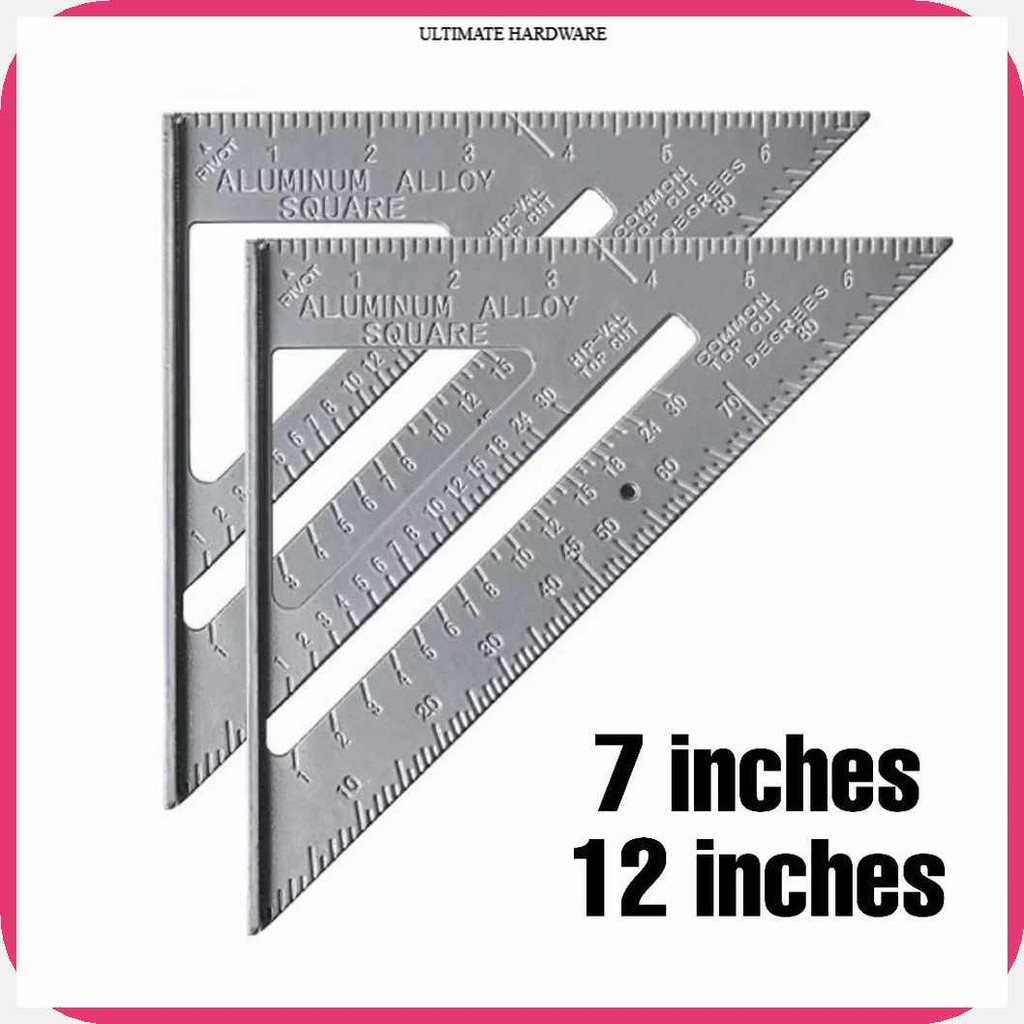 7/12inch$L%Aluminum%y:Alloy%eC:Triangle%cs:Ruler%FL:Angle%yx:Protractor ...