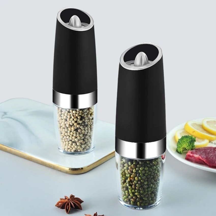 Gravity Electric Pepper and Salt Grinder Set Adjustable Coarseness ...