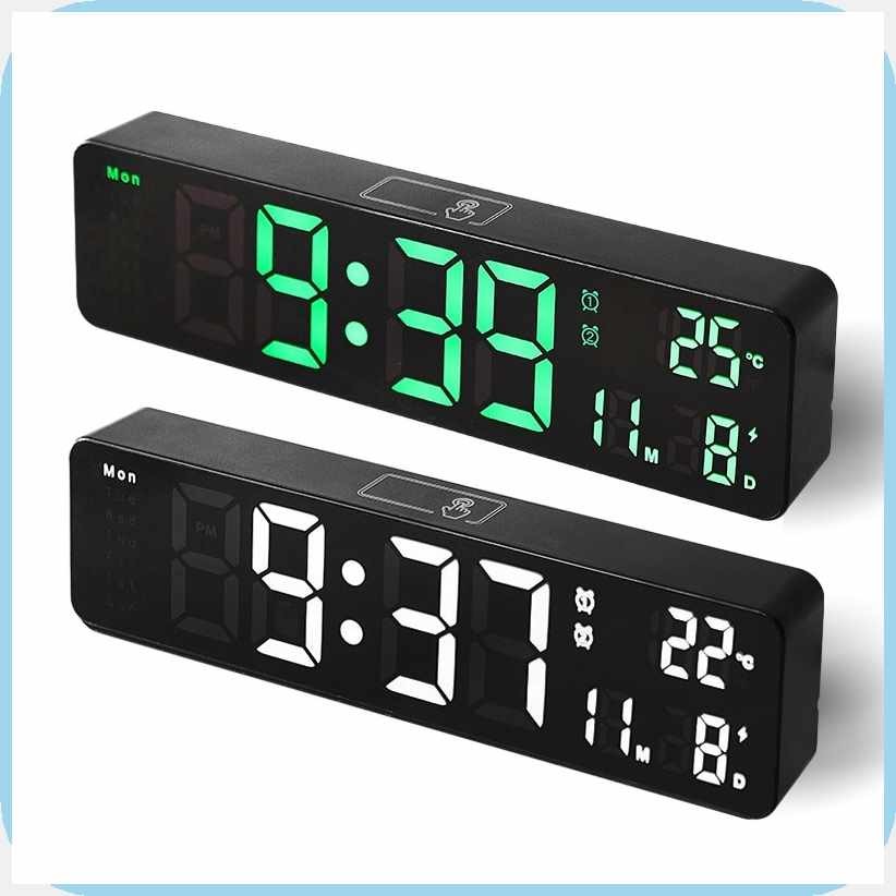 Digital`ZlWall[y^Clock}Vl>Large)mj>Display)mZ>with)Ye>Time)Uz>Date)Aw ...
