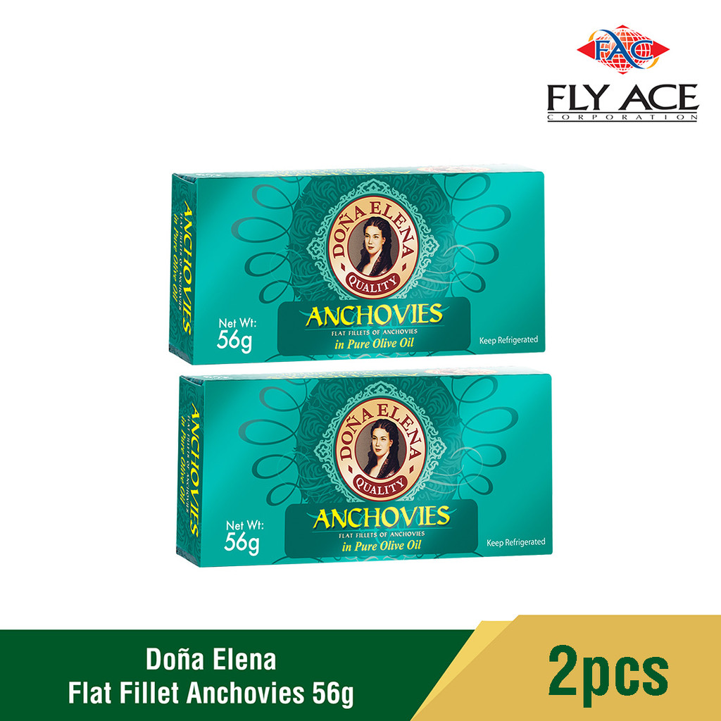 Doña Elena Flat Fillet Anchovies 56g x 2 | Shopee Philippines