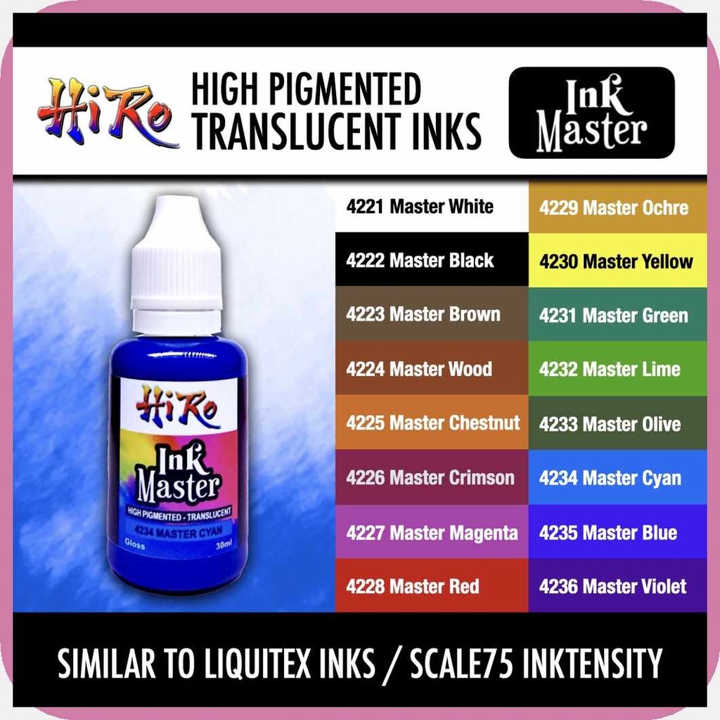 Hiro?v|Ink>M`Master!ke[|,B[Clear+K@CoIor+a@Inks+C@(30ml)+g@High ...