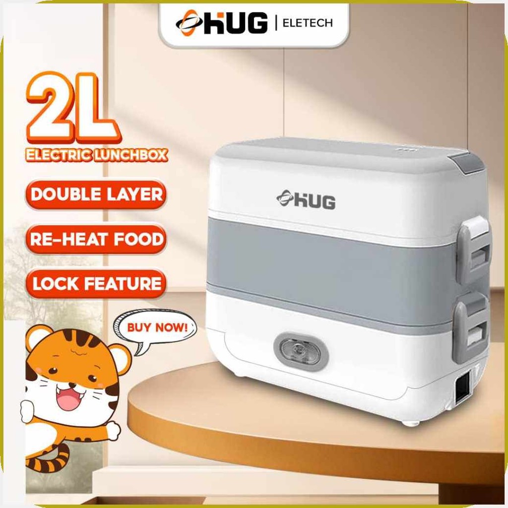Hug]gN[Portable}I`ES;Electric&Lunch&Box&Heating&Double&Layer Stainless ...