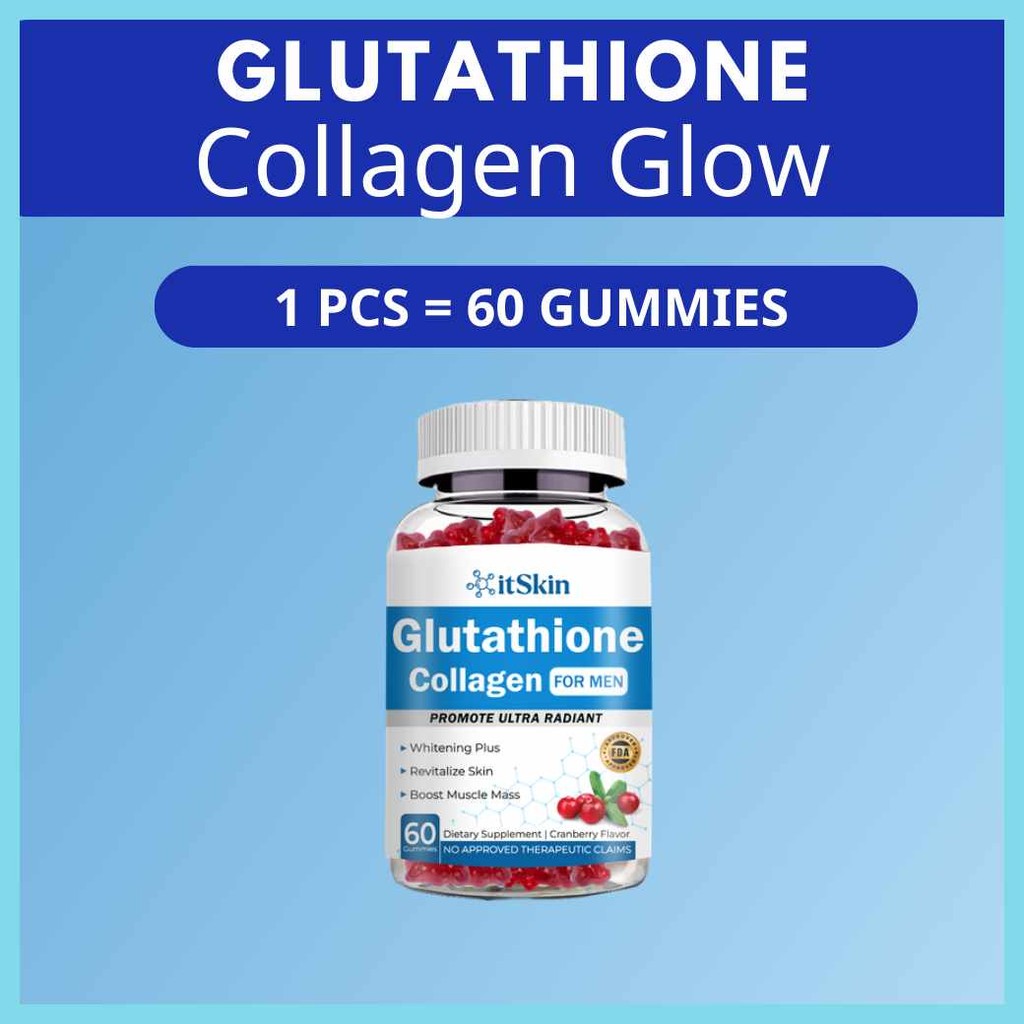 Itskin$E#Glutathione!JD)Collagen^s/Glow$h/Gummies$P/for%BV:Men%lR:Original%gw:Anti-Aging Whitening
