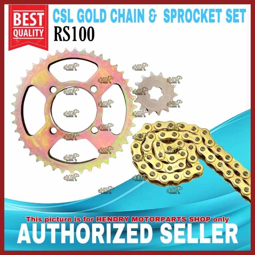 CSL(uu;Gold$R*Chain~MN*and~YS*Sprocket~qh*Set~W*For}p)YAMAHA}Y)RS100 ...