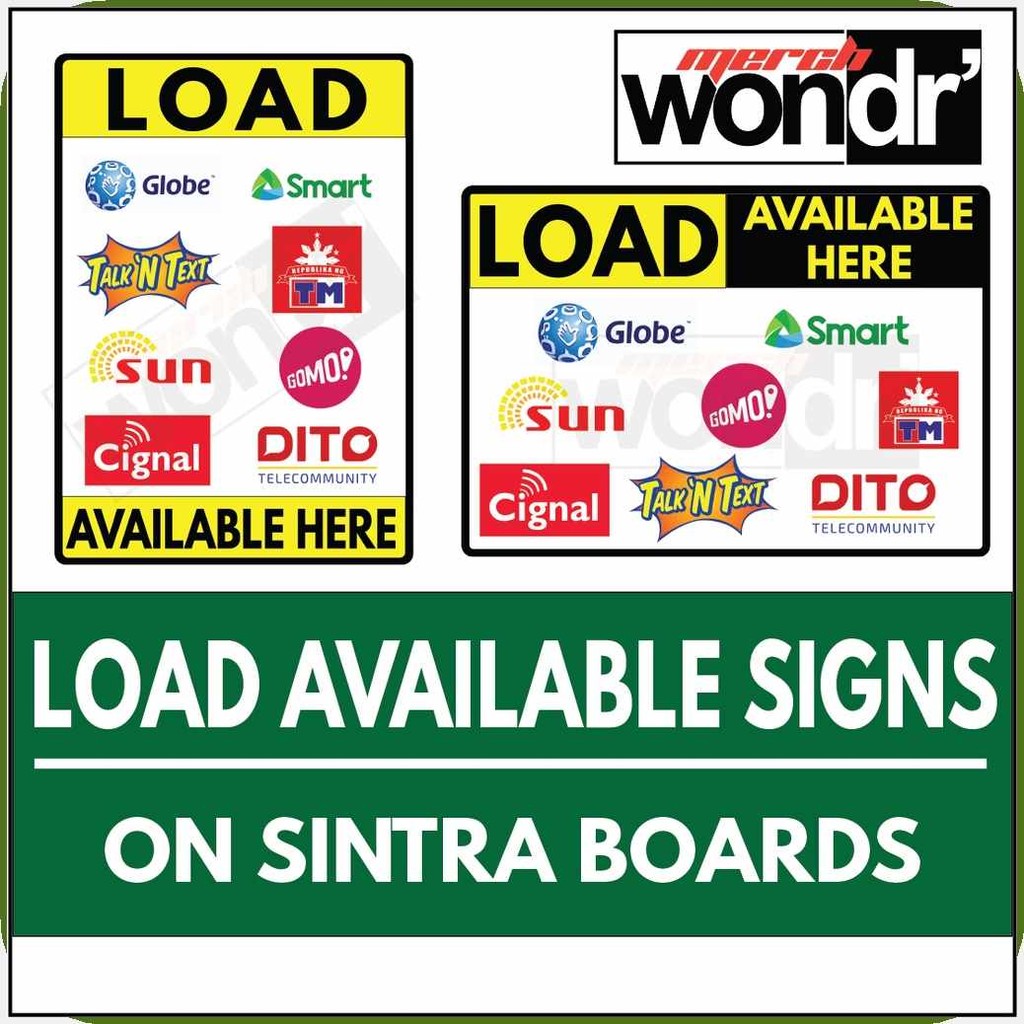 Load*s?Available+PZ@Signs,+IY@E-load,+GN@Loading+rj@Station+co@Signage ...