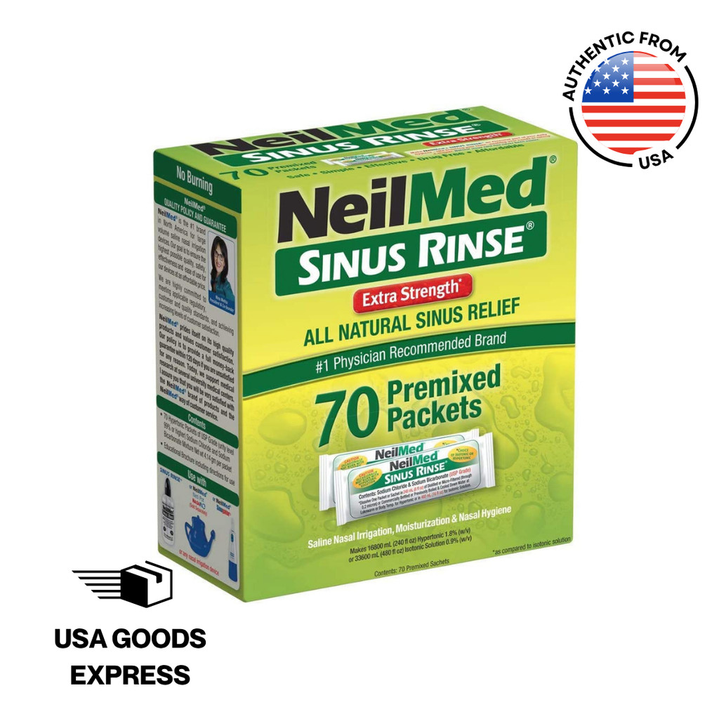NeilMed Sinus Rinse Extra Strength Hypertonic Packets for Sinus Relief ...