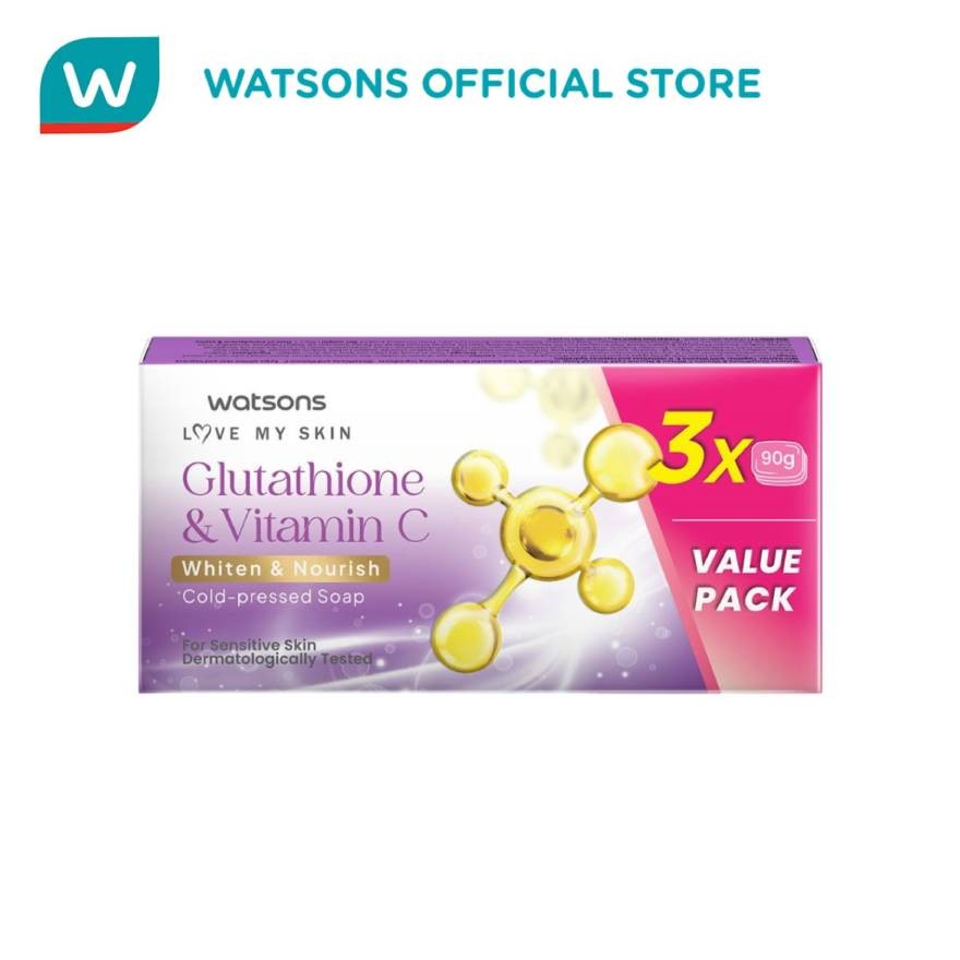 WATSONS Glutathione & Vit C Soap 90Gx3