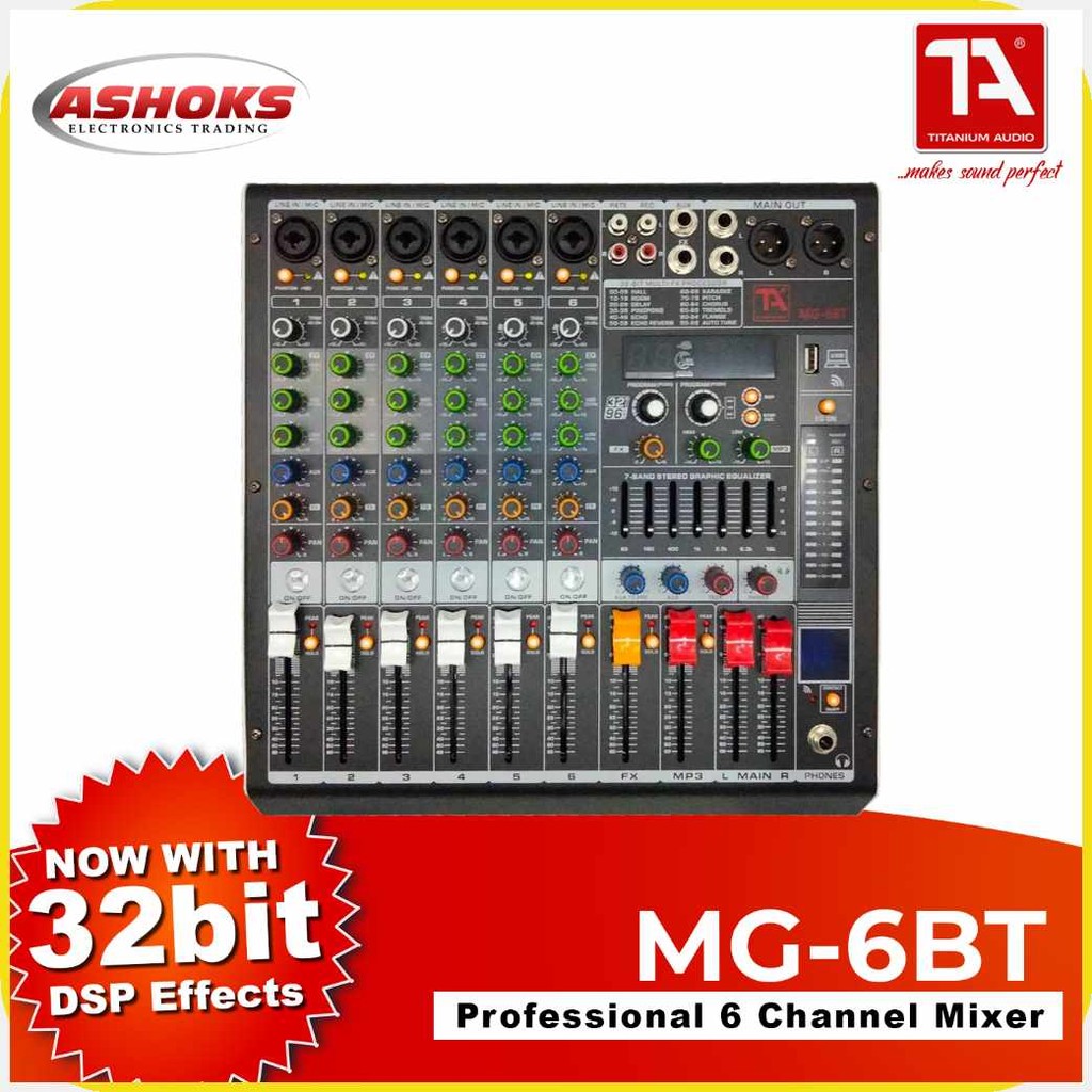 Titanium-eK%Audio/dD>MG)l>6BT)h>Mixer)L>/)S>Professional)T>6)a>Channel ...