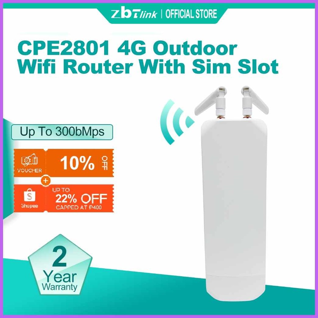 ZBTlink-t)CPE2801|dU&Y`Wifi;K`Router;C`With;U`Sim;l`Slot;L` 300Mbps ...