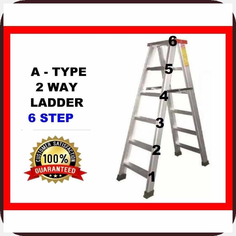 ALUMINUM&Eh{LADDER-E*6:OS%STEP_iN%2`tR&WAY | Shopee Philippines
