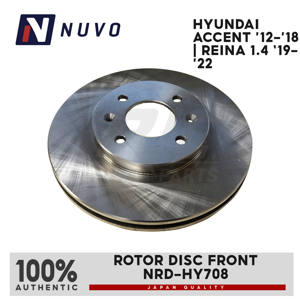 NUVO ROTOR DISC HYUNDAI ACCENT 2012-2018, REINA 19-22 /KIA RIO 2012 ...