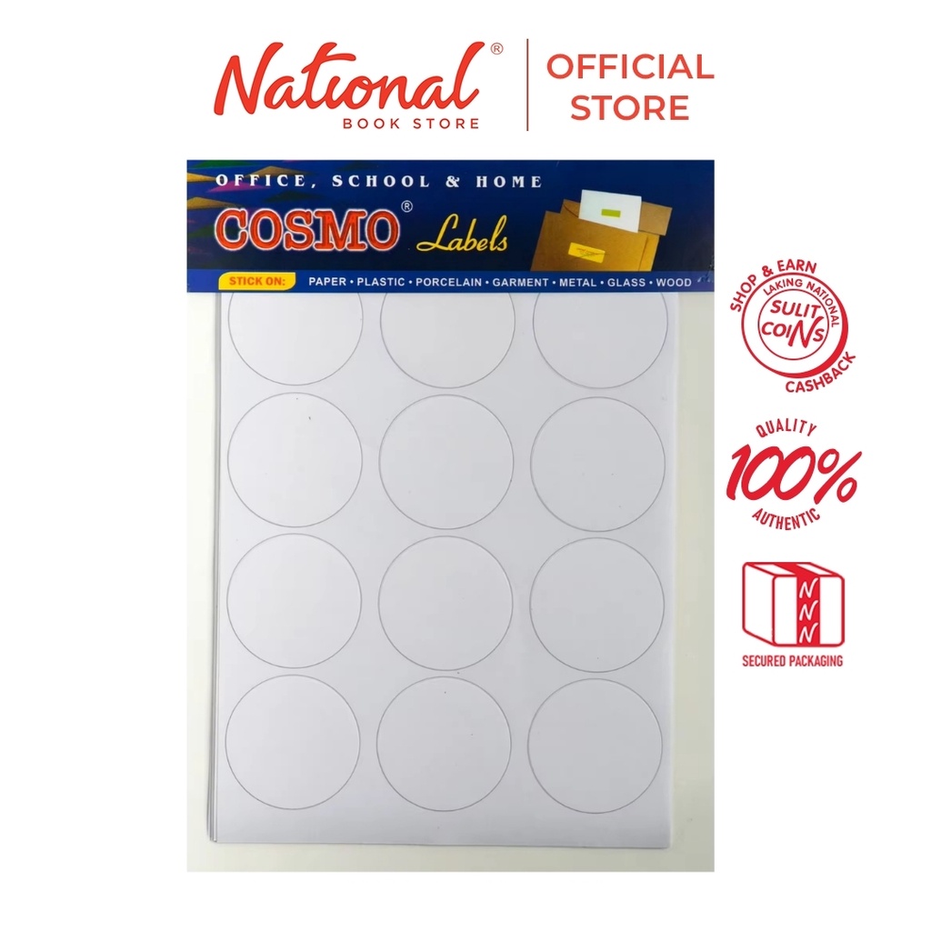 Cosmo Label Sticker Round 32mm C32, White - Labels | Shopee Philippines